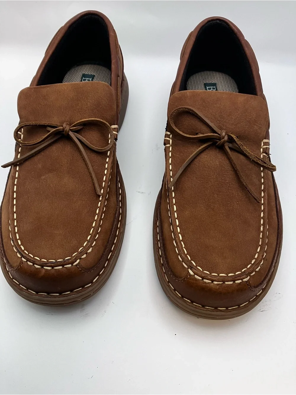 G.H. Bass & Co. Brown Suede Moc Toe Boat Shoes